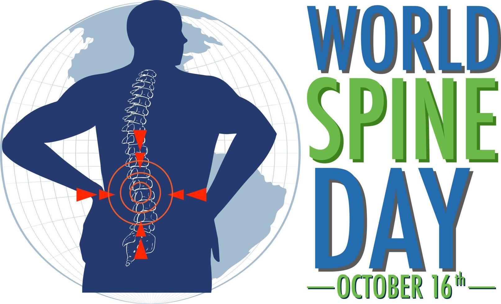 World Spine Day Banner Design vector