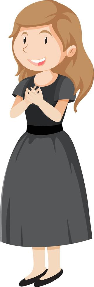 Female singer cartoon character vector