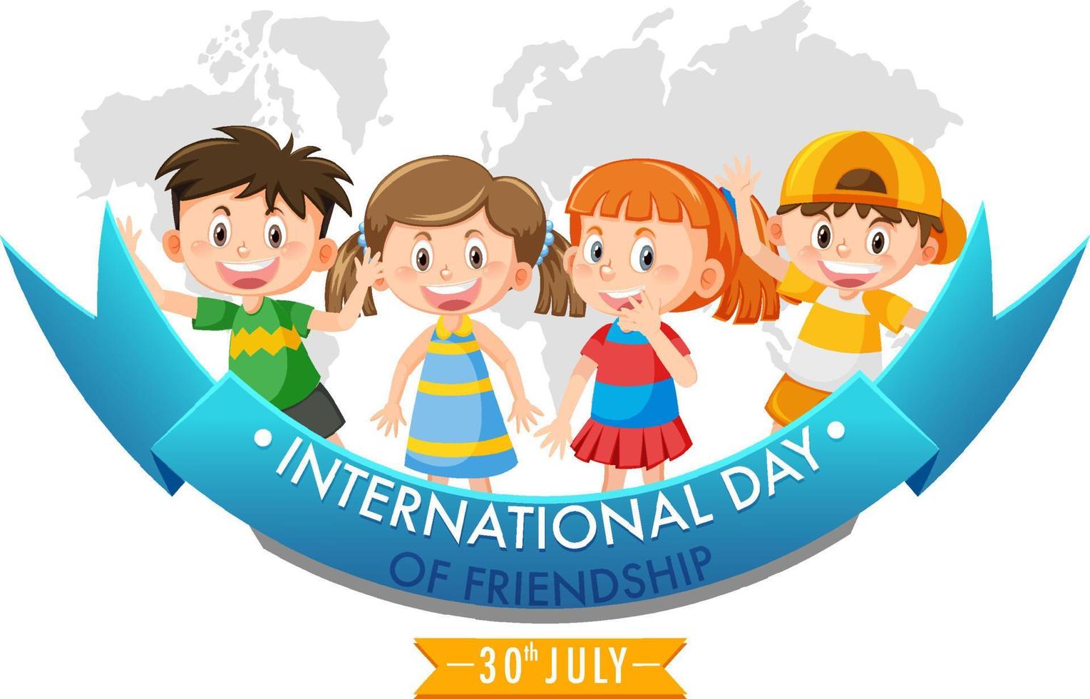 International Friendship Day banner design vector