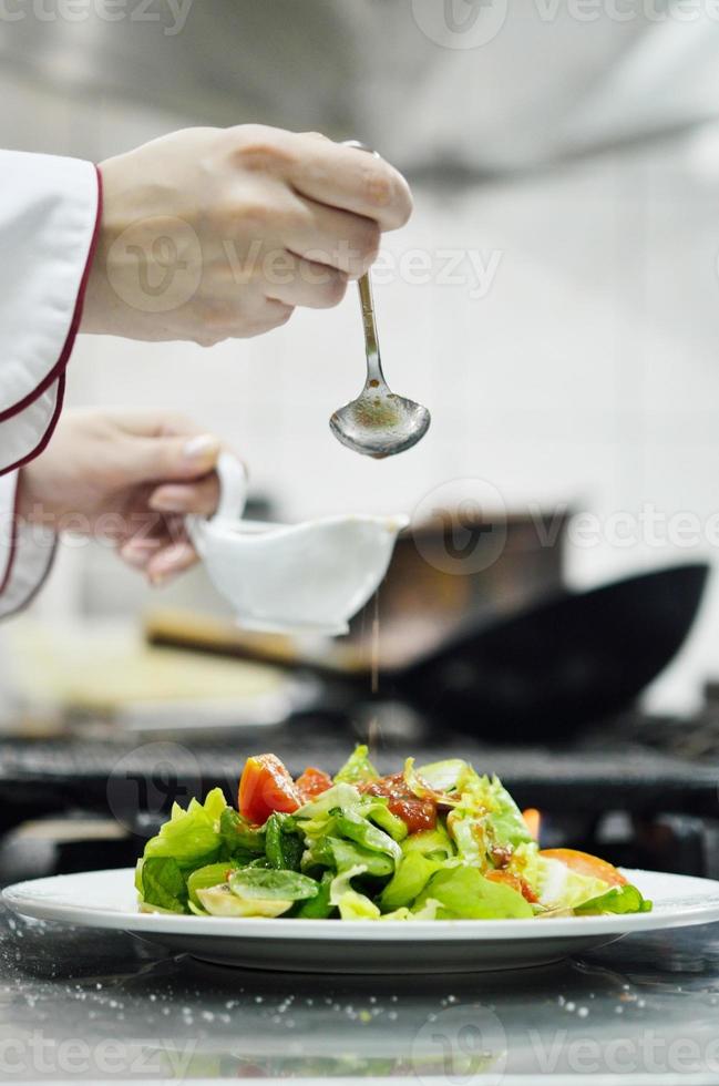 chef preparing meal photo