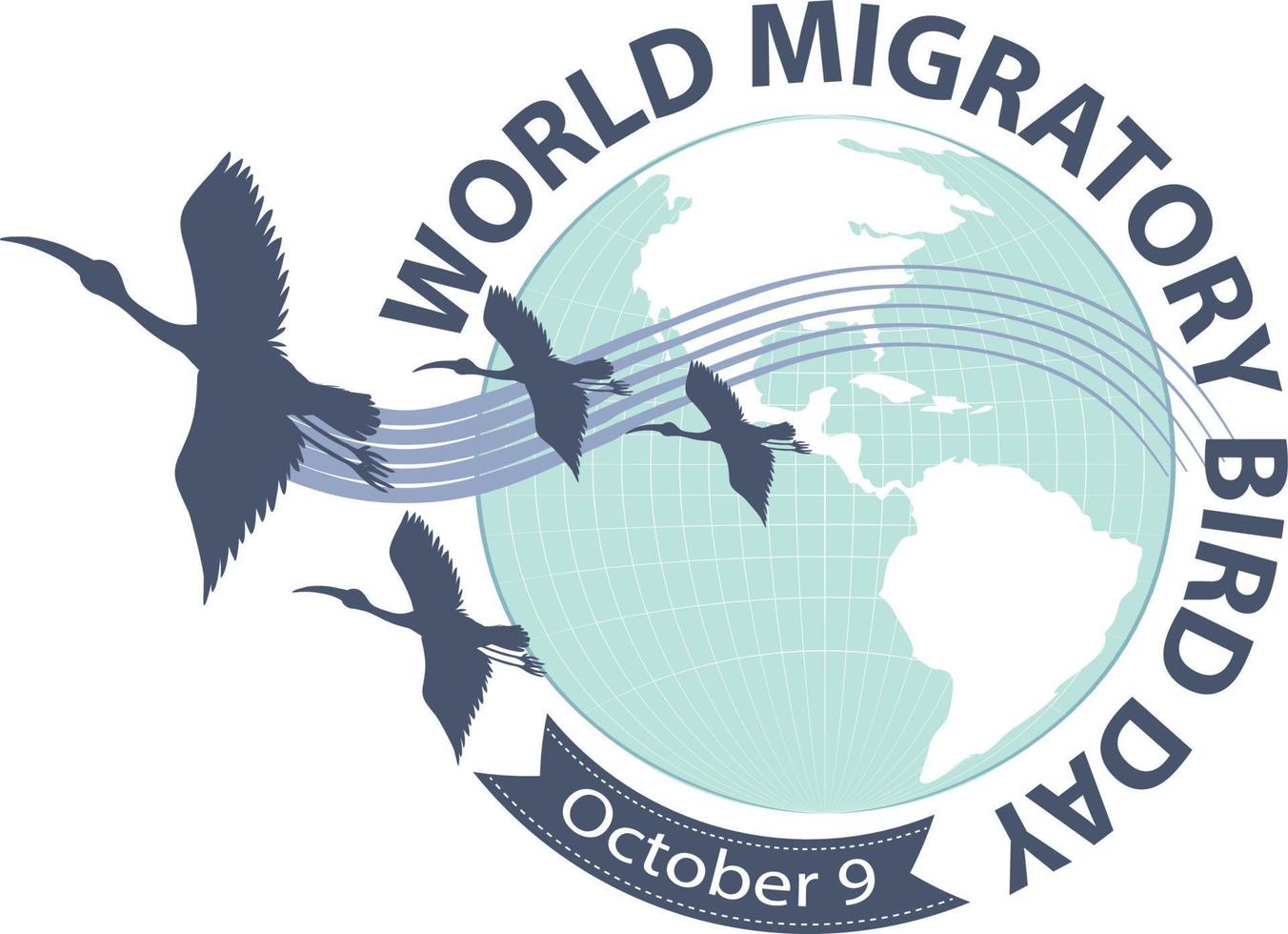 concepto de banner del día mundial de las aves migratorias vector