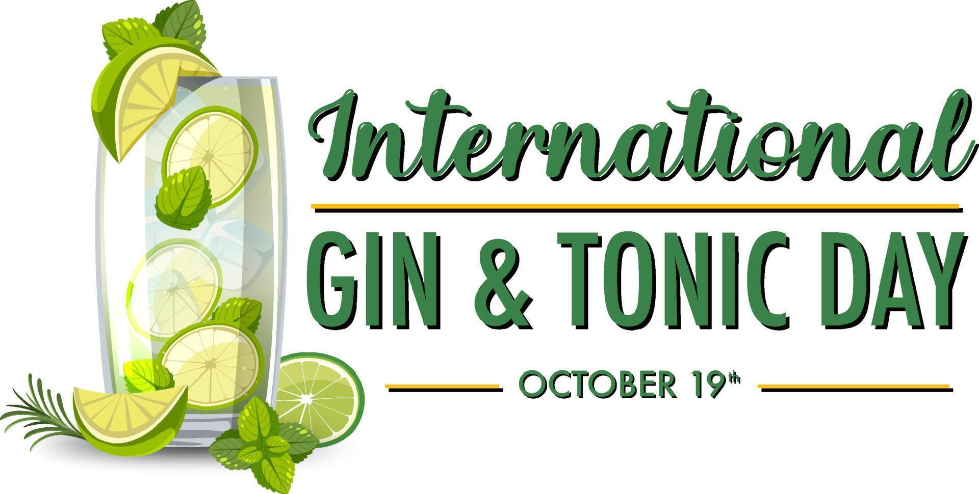 International Gin and Tonic Day Banner 10959519 Vector Art at Vecteezy