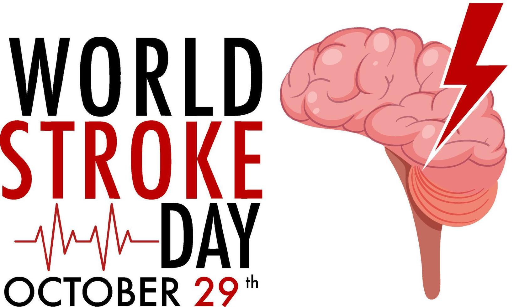 World Stroke Day Banner Design vector