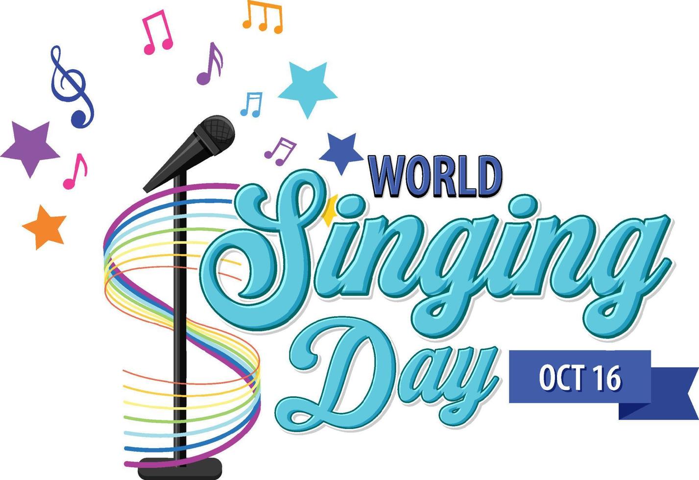 World Singing Day Banner vector