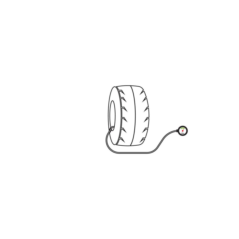 Tire pressure gauge icon vector