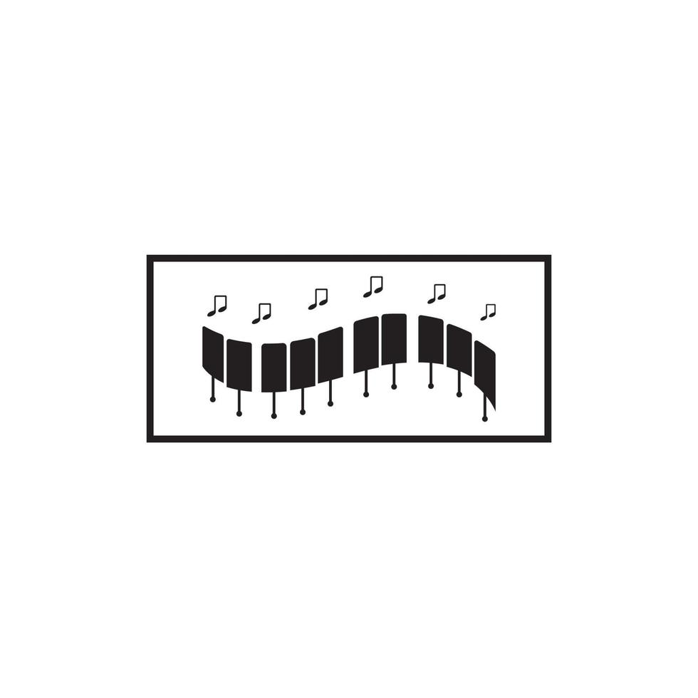 vector de logotipo de piano