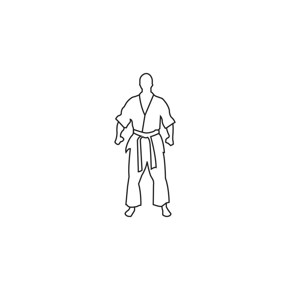 icono de atleta de judo vector