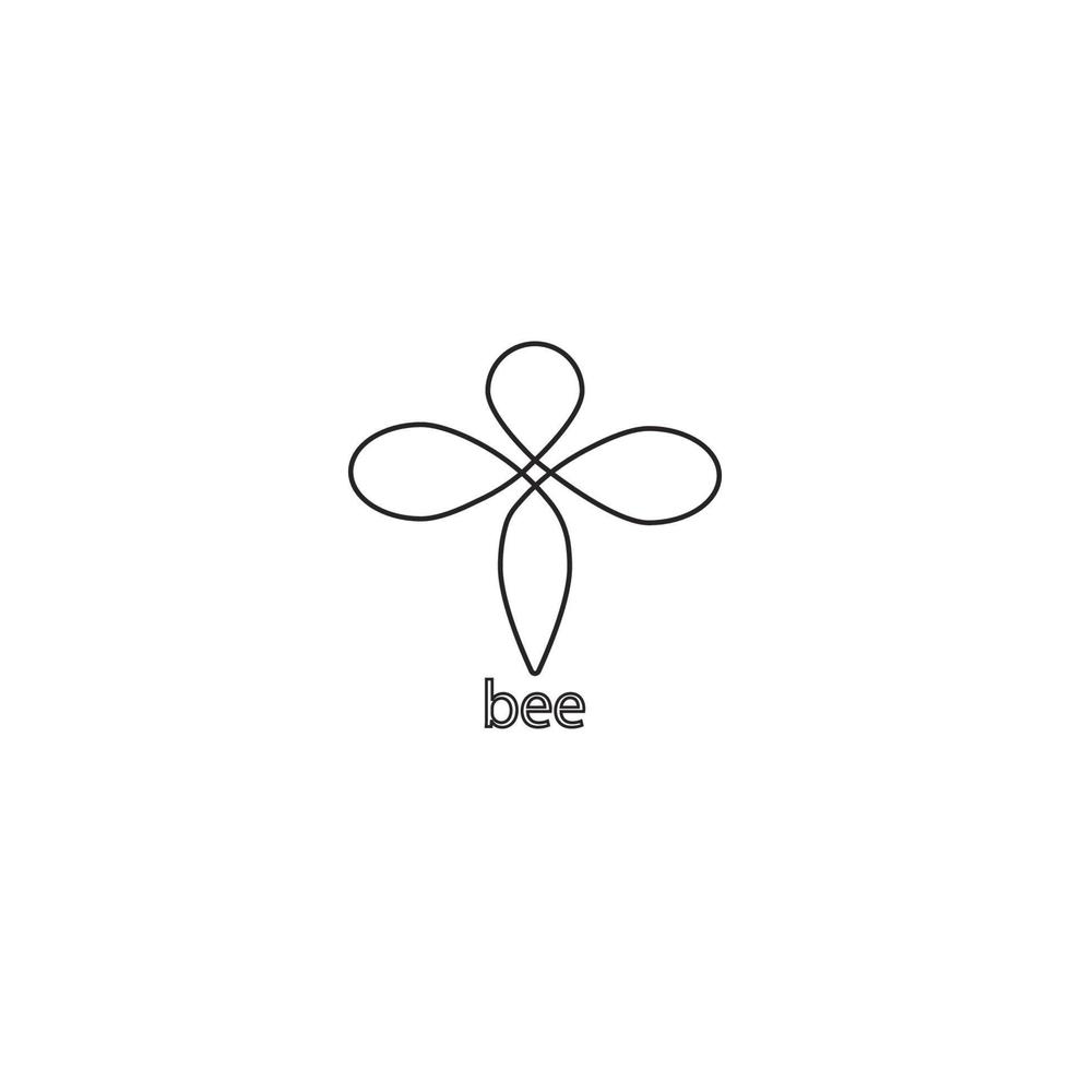 Bee icon vector illustration symbol design