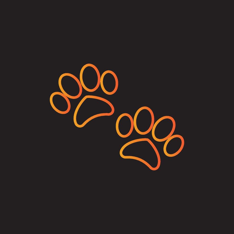 dog footprints logo background vector