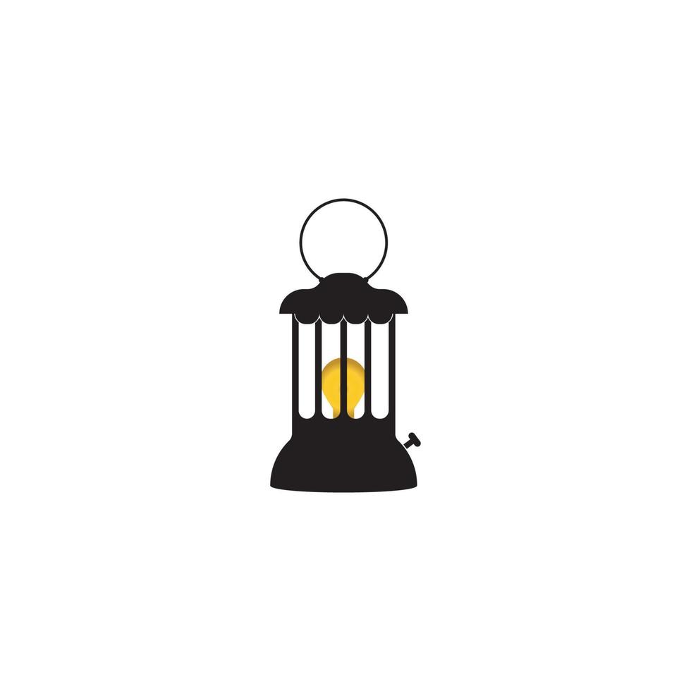 old oil lamp icon vector