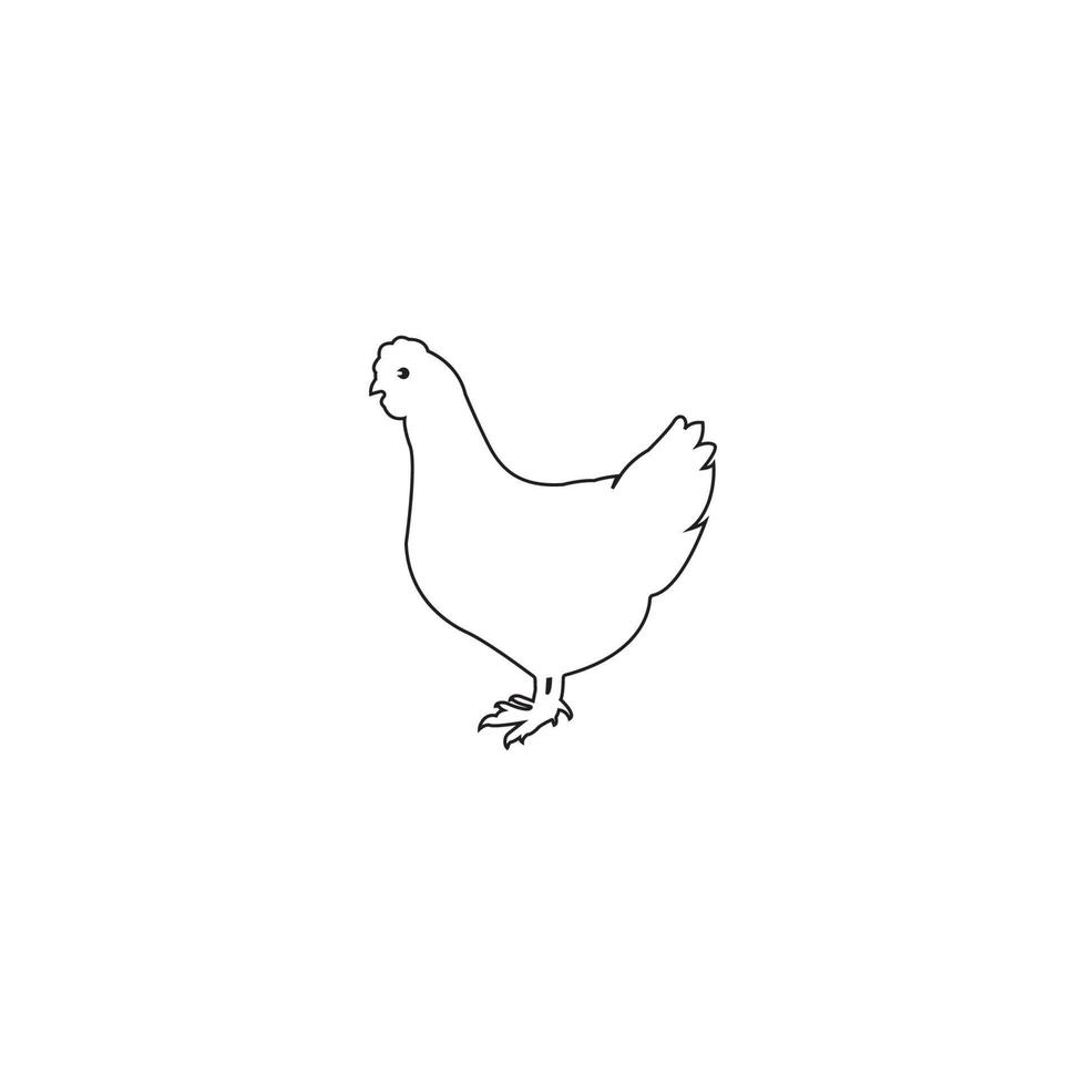 icono de gallina vector