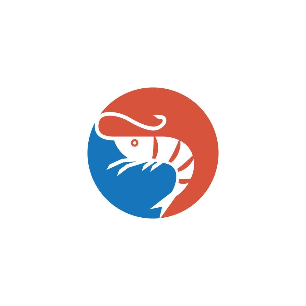 shrimp logo vector