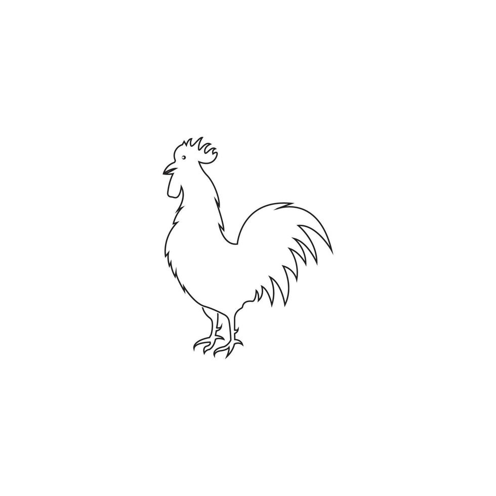 icono de gallo vector