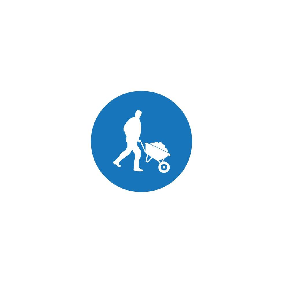 wheelbarrow icon  vector