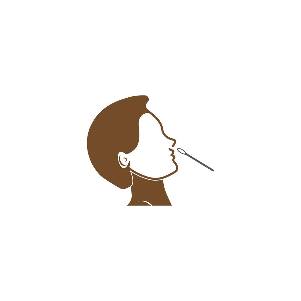 Nasal Swab test icon vector