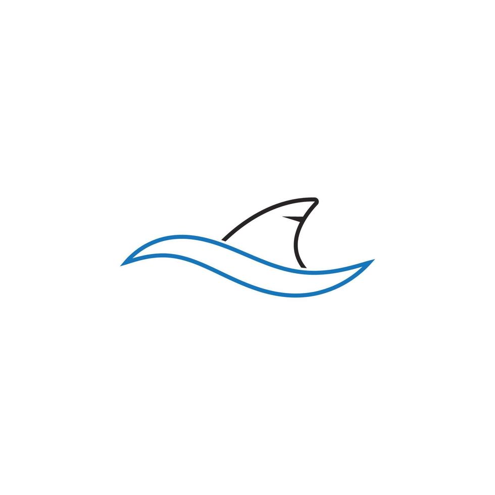 shark fin icon vector