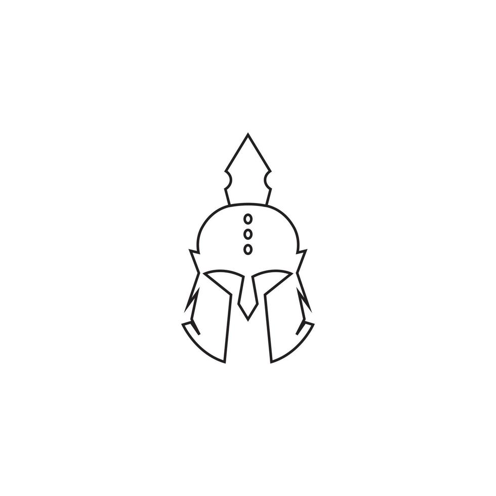 icono de casco espartano vector