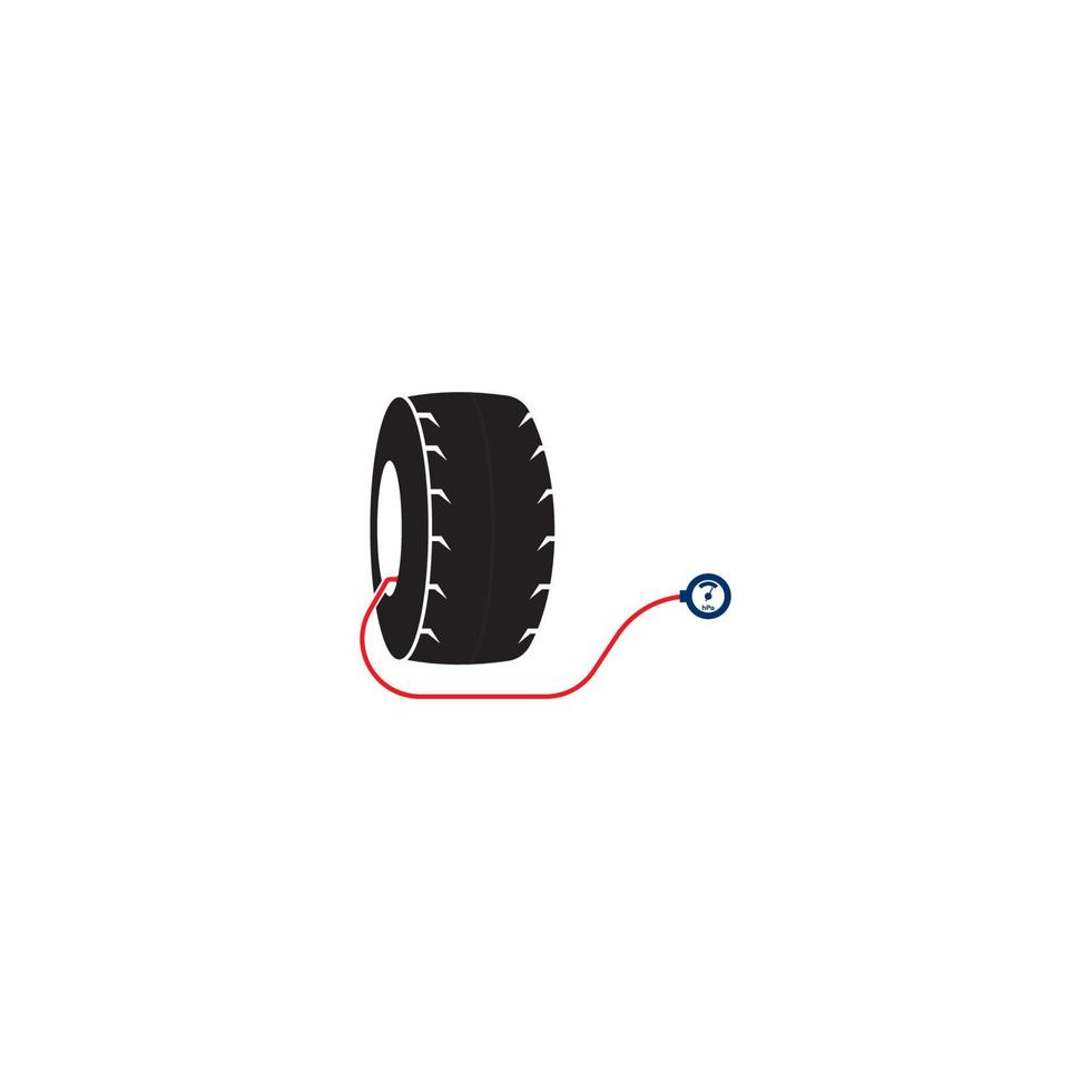 Tire pressure gauge icon vector