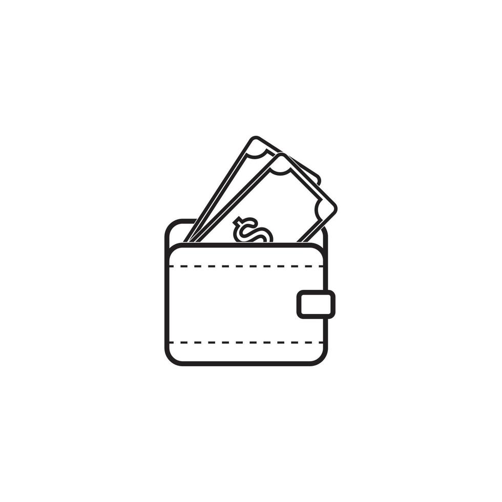 Wallet icon vector