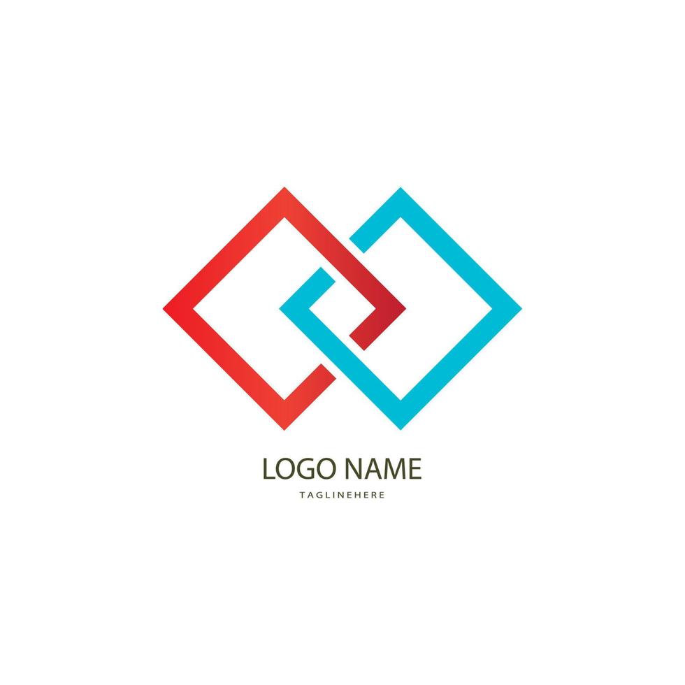 two squares logo vector