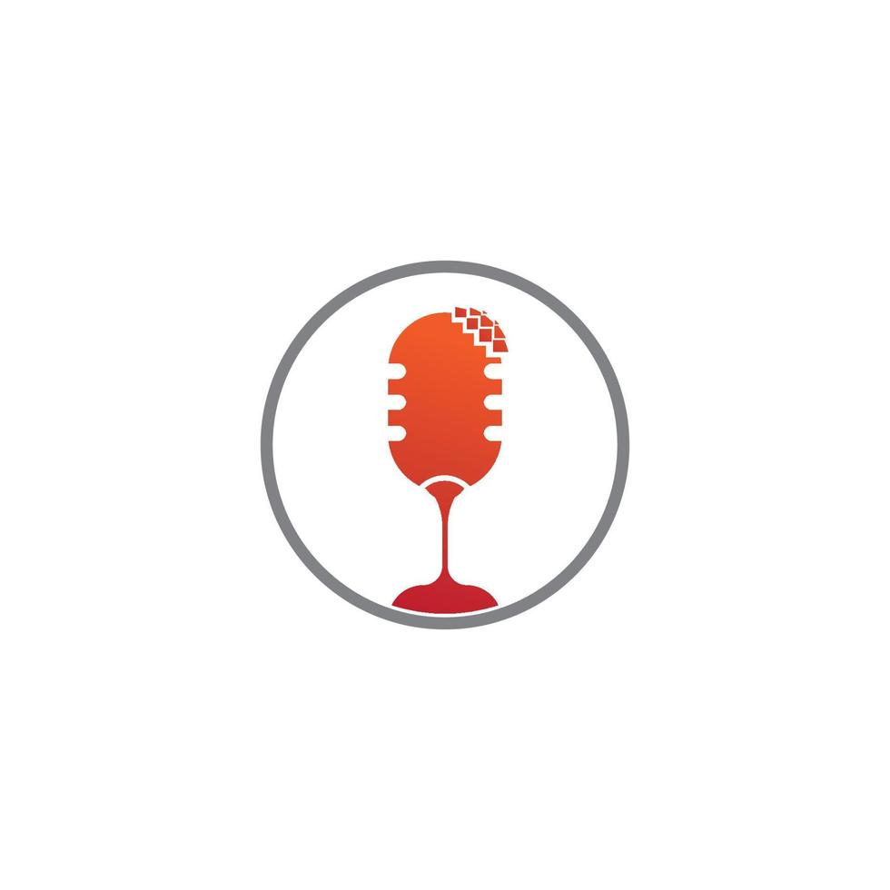 Podcast icon vector illustration template design