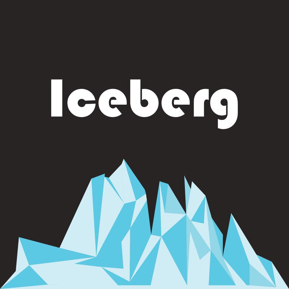 icono de iceberg. vector