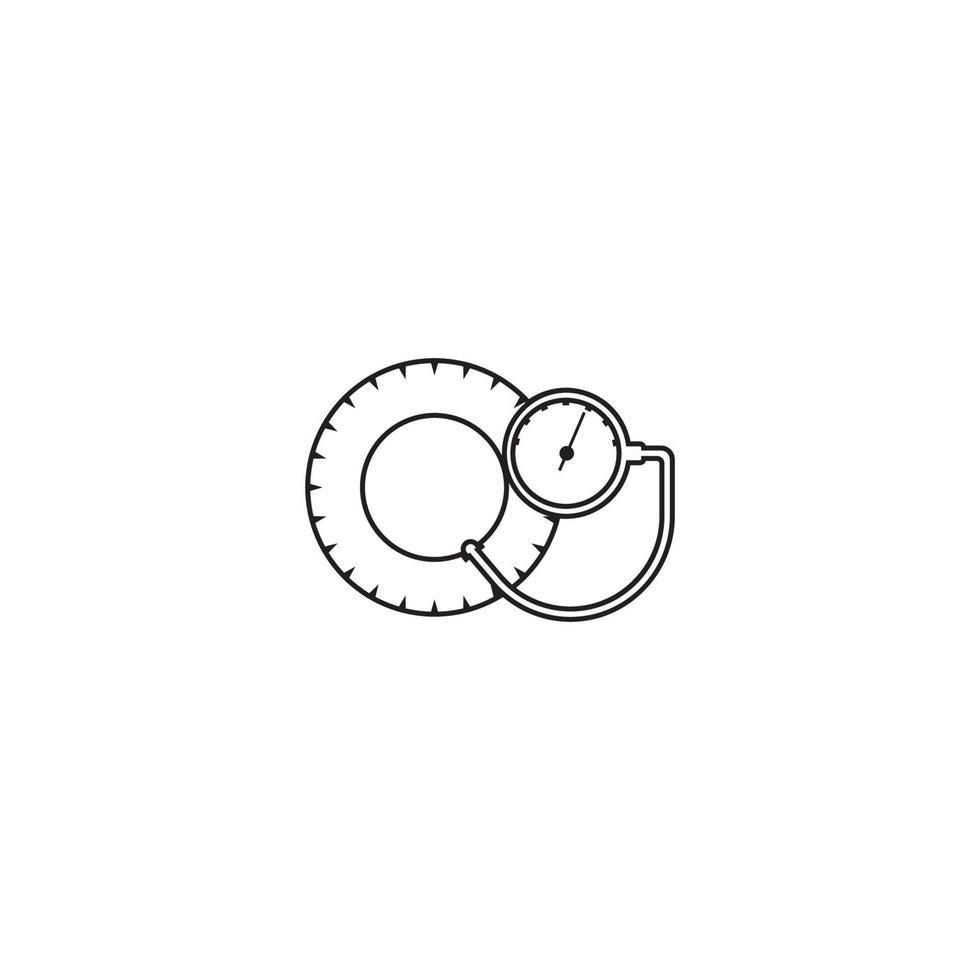 Tire pressure gauge icon vector