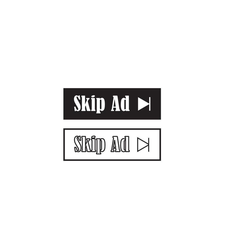 Skip Ad button icon vector
