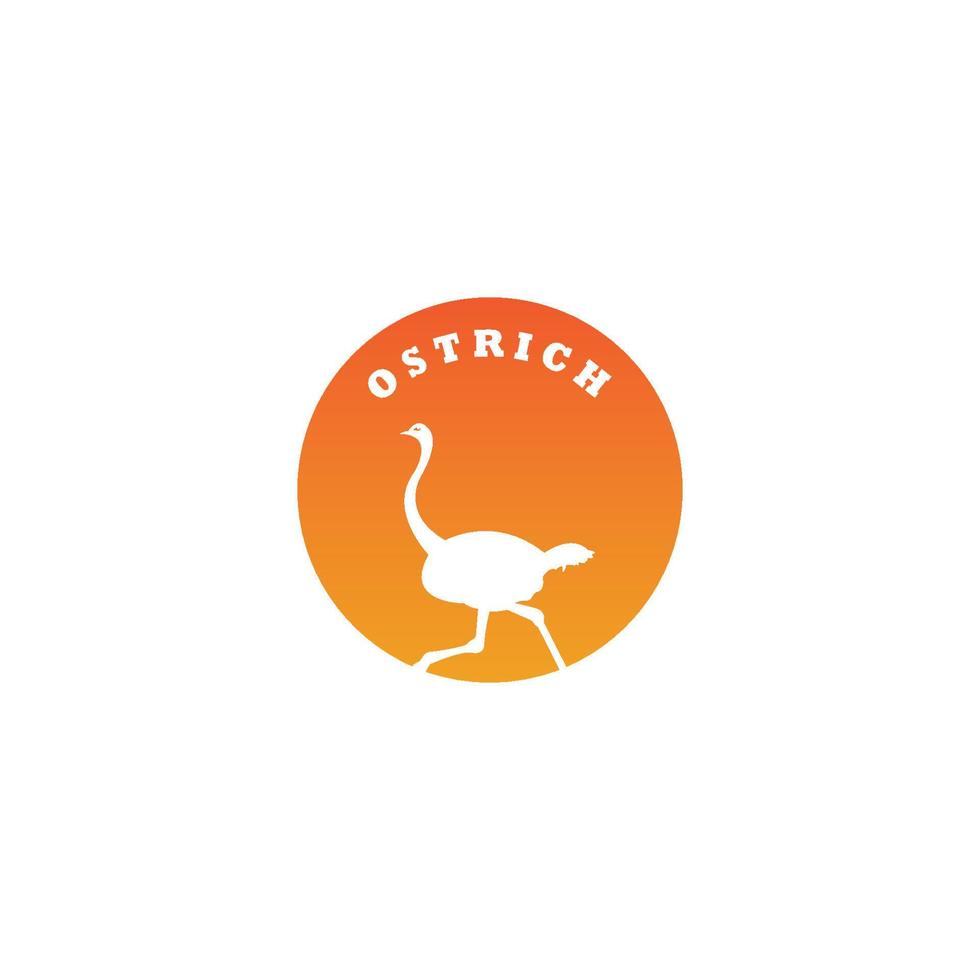 ostrich icon vector