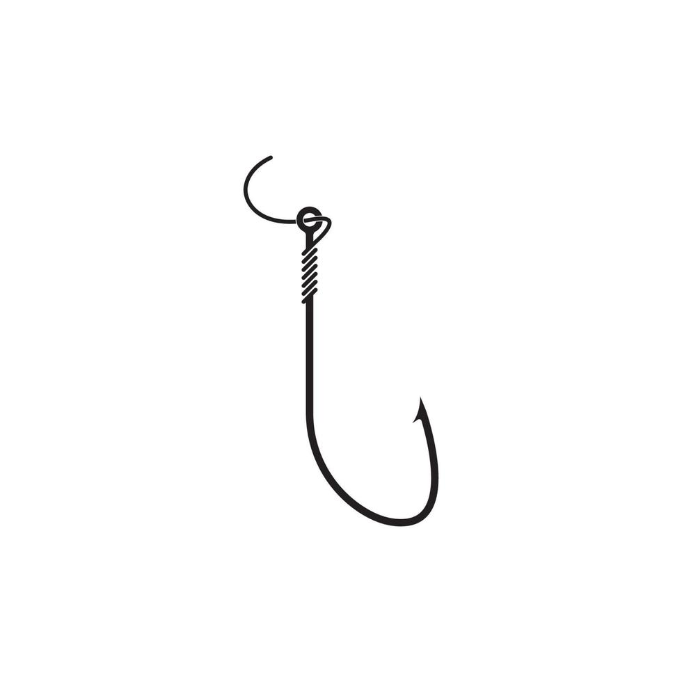 Fishing hook logo vector