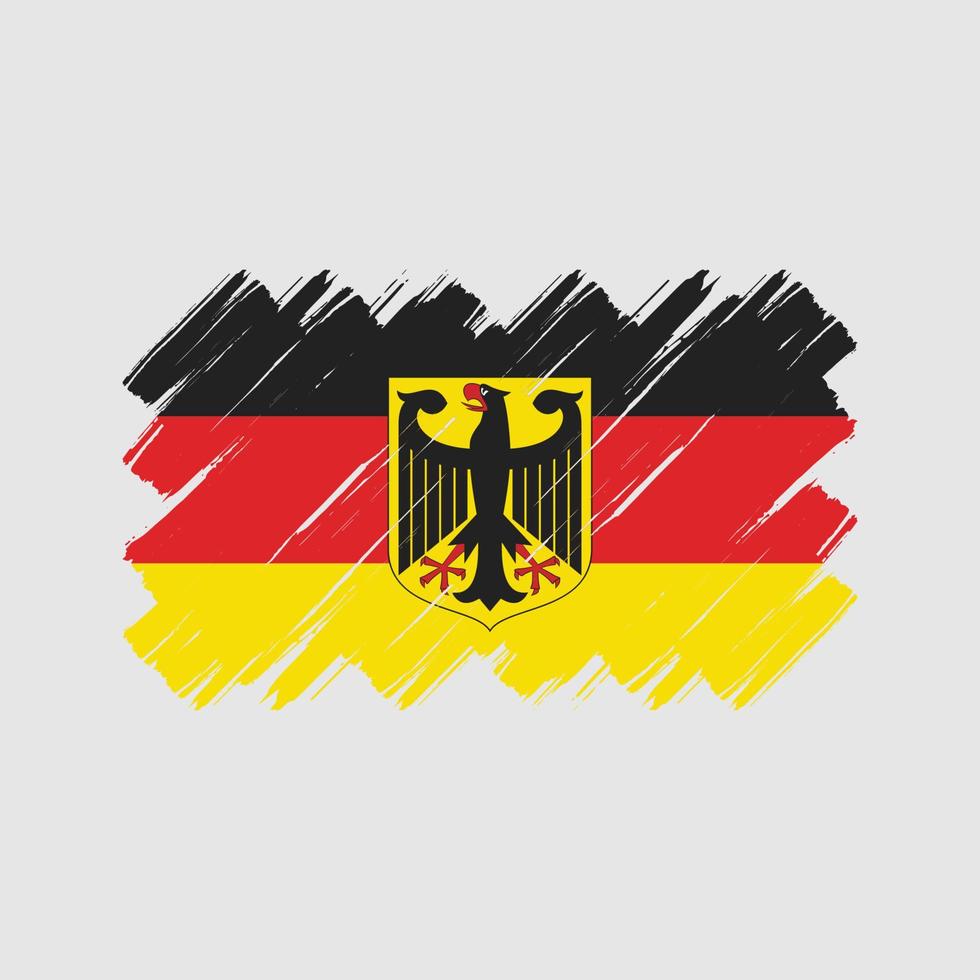 trazos de pincel de bandera de alemania. bandera nacional vector