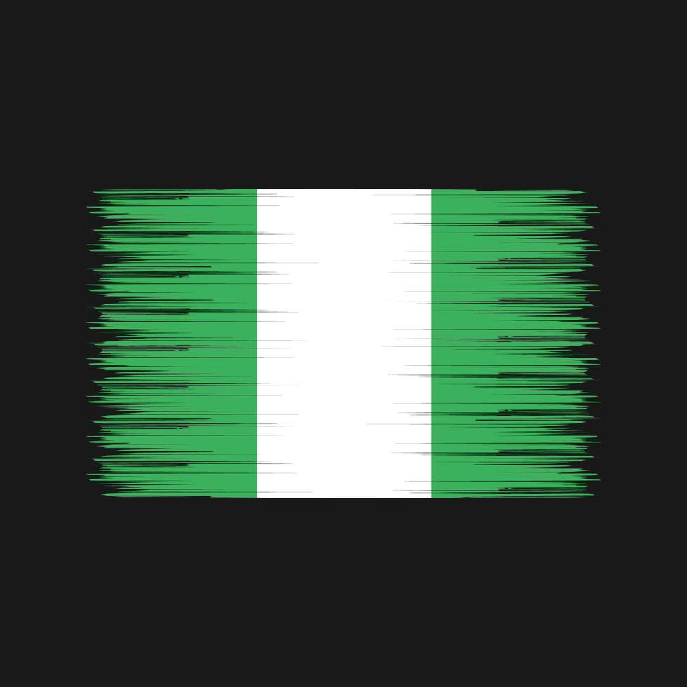 Nigeria Flag Brush. National Flag vector