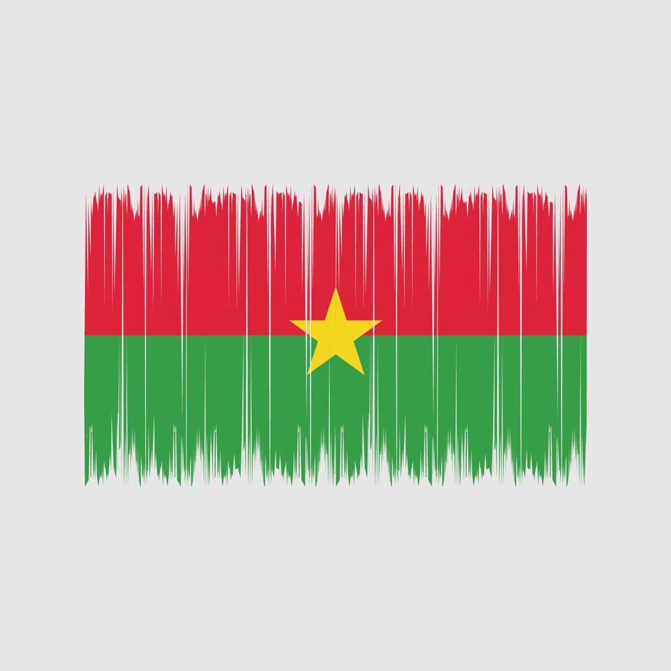 Burkina Faso Flag Brush. National Flag vector
