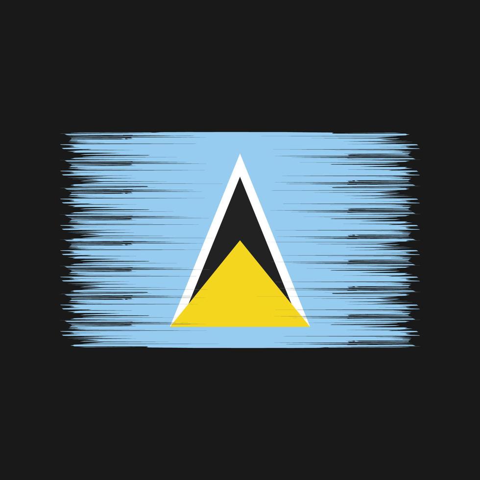 Saint Lucia Flag Brush. National Flag vector