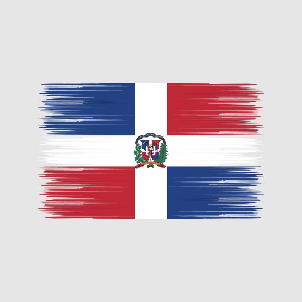 Dominican Republic Flag Brush. National Flag vector
