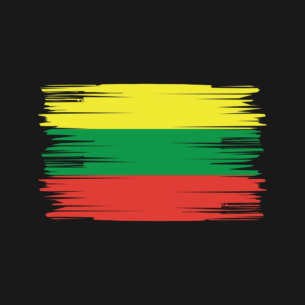 Lithuania Flag Brush Strokes. National Flag vector