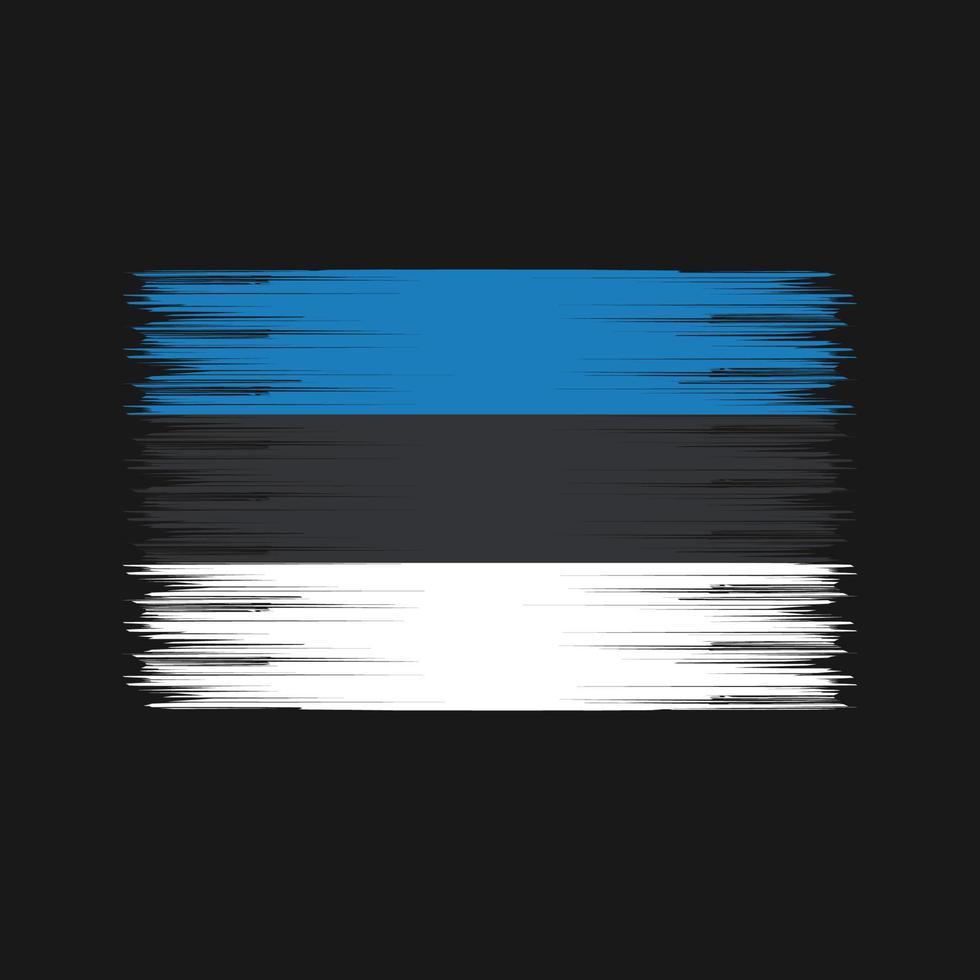 pincel de bandera de estonia. bandera nacional vector
