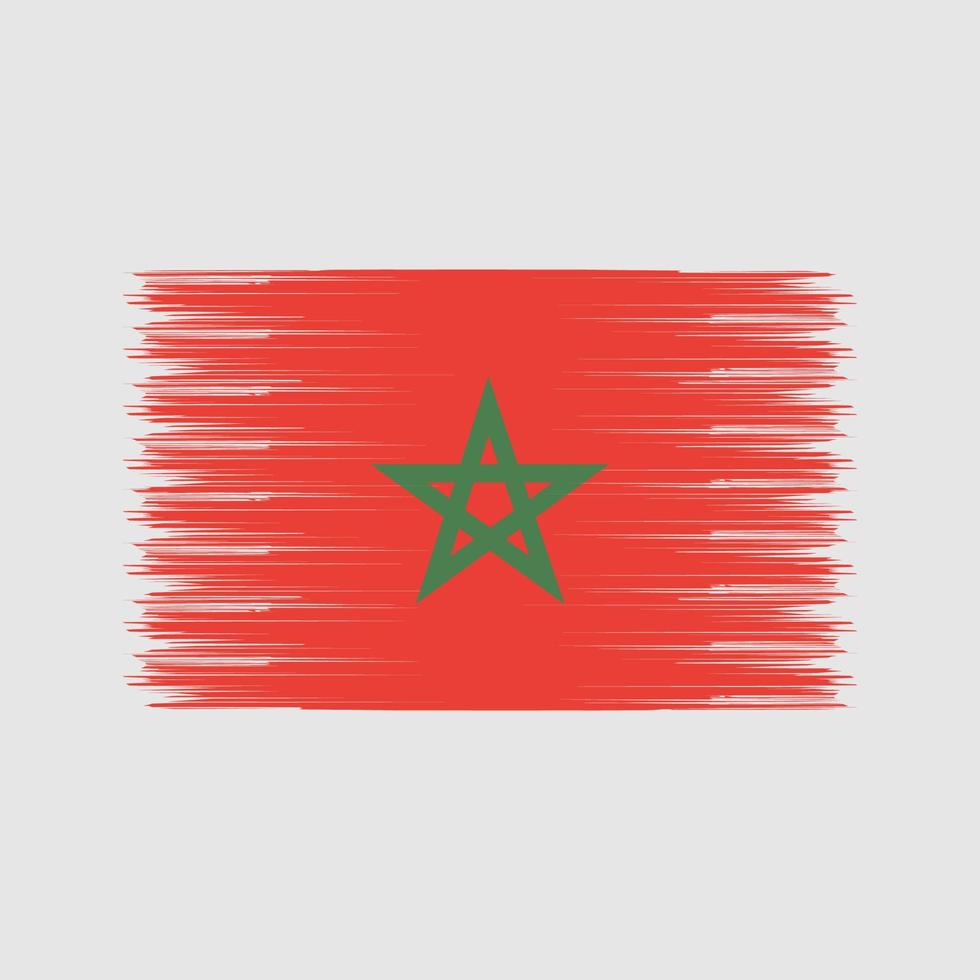 cepillo de bandera de marruecos. bandera nacional vector