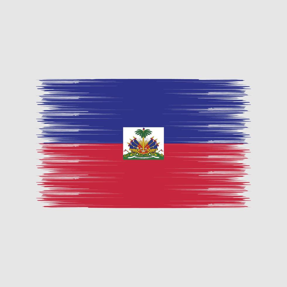 cepillo de bandera de haití. bandera nacional vector