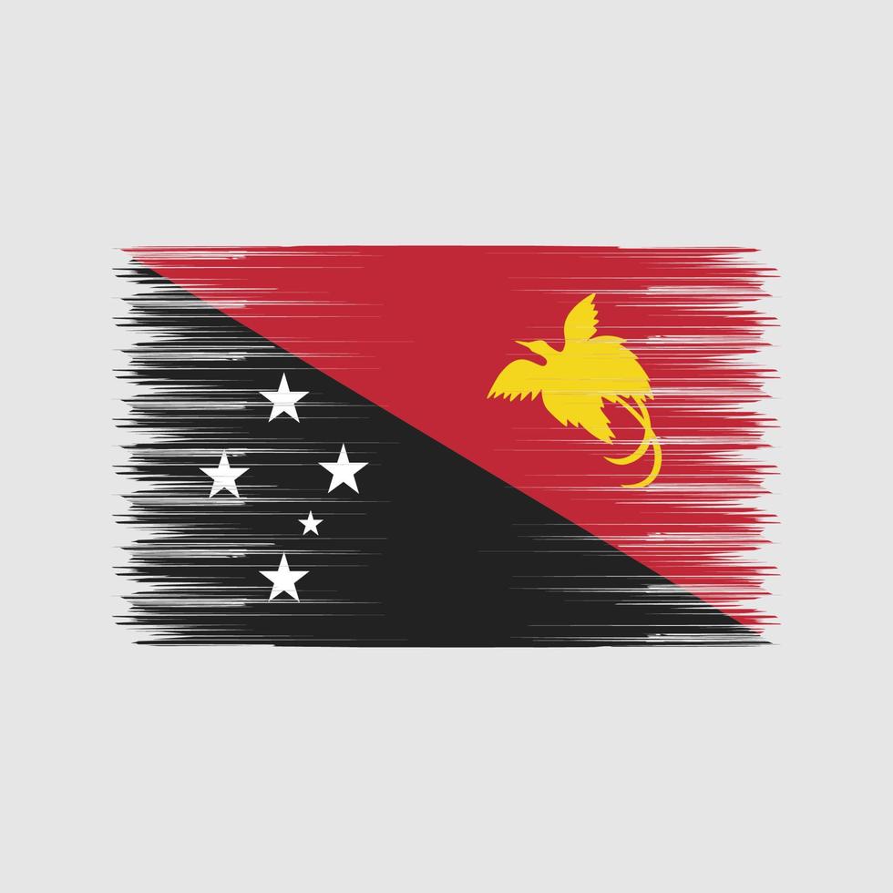 Papua New Guinea Flag Brush. National Flag vector