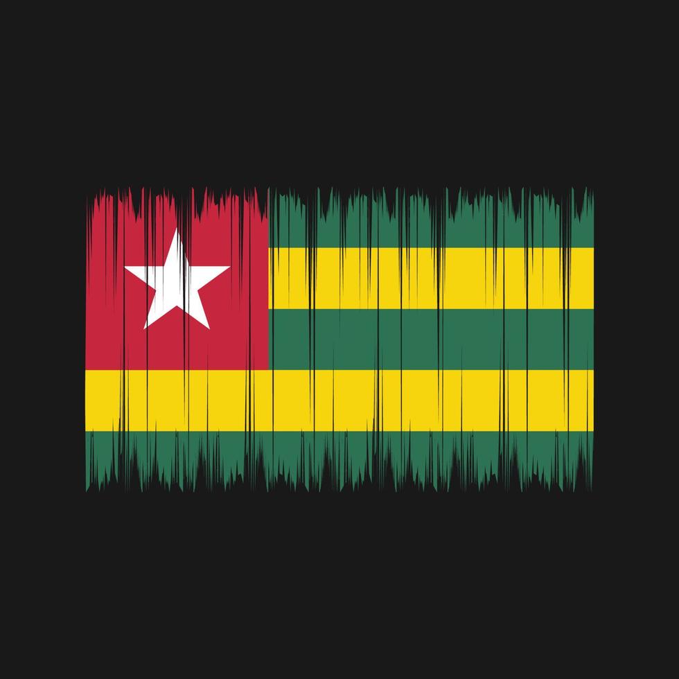 Togo Flag Brush. National Flag vector