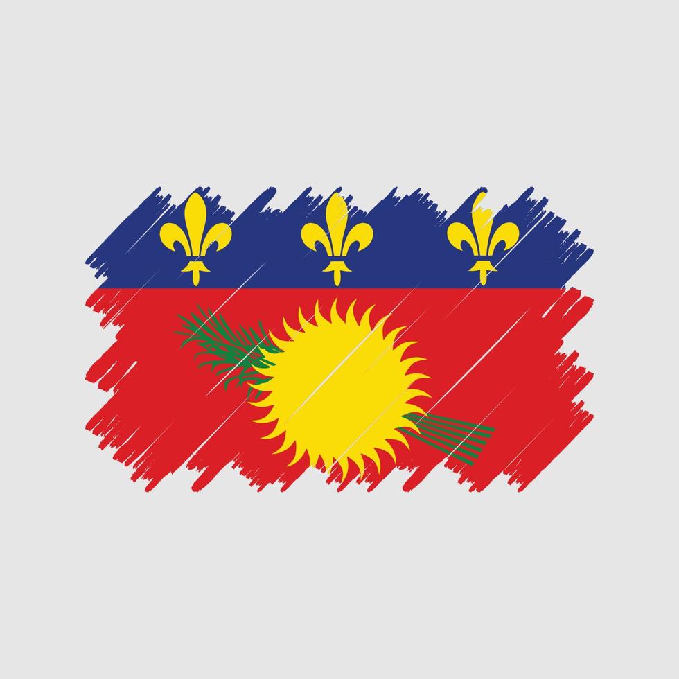 Guadeloupe Flag Brush Vector. National Flag vector