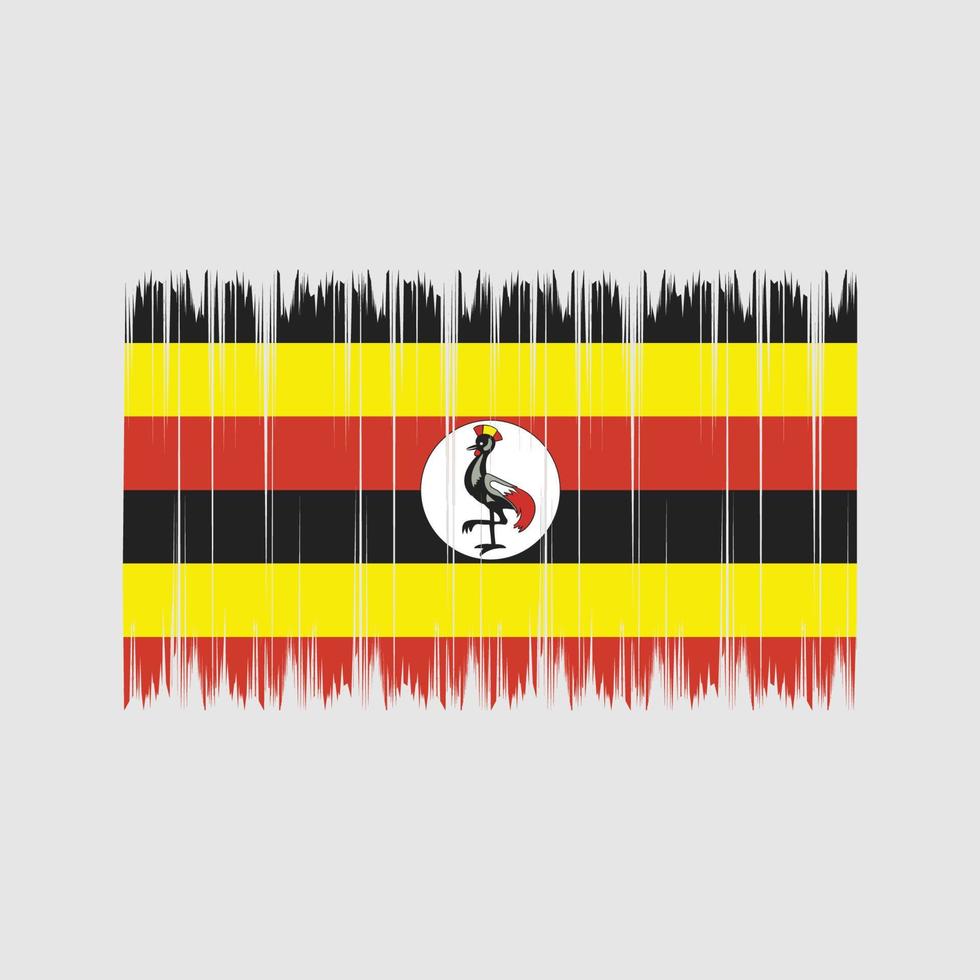 Uganda Flag Brush. National Flag vector