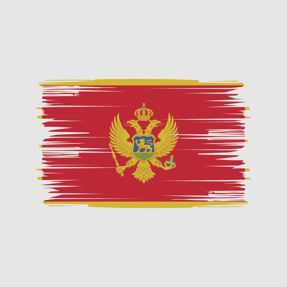 Montenegro Flag Brush Strokes. National Flag vector