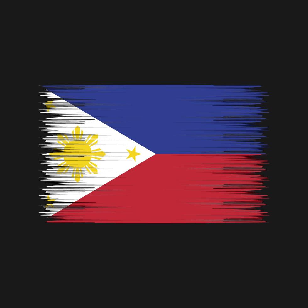 Philippines Flag Brush. National Flag vector