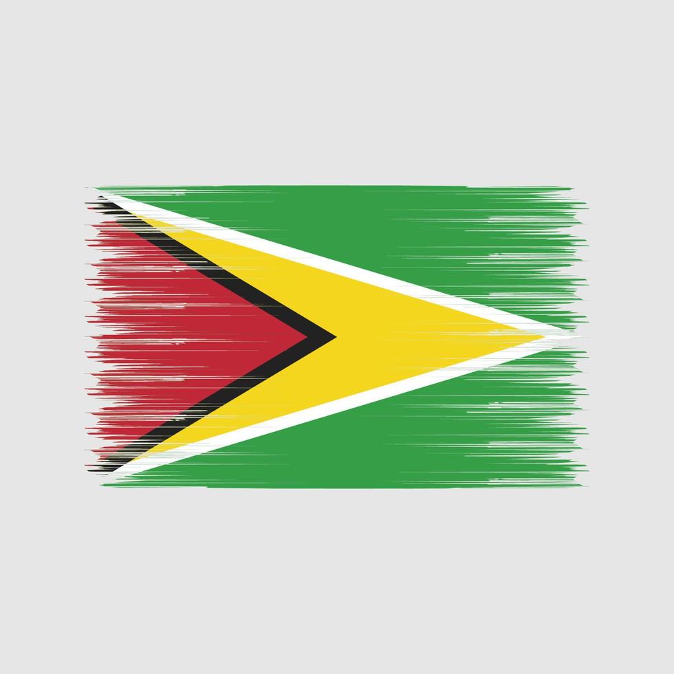 Guyana Flag Brush. National Flag vector