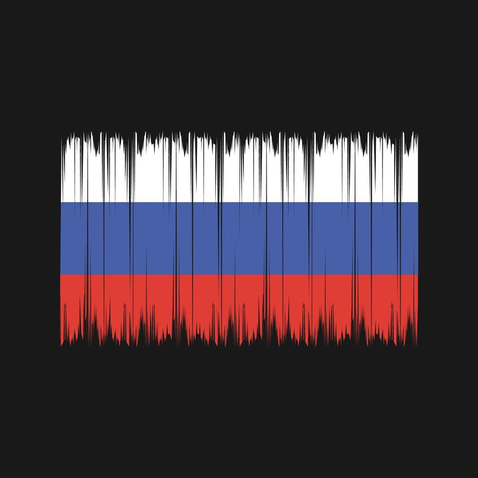 cepillo de bandera de rusia. bandera nacional vector