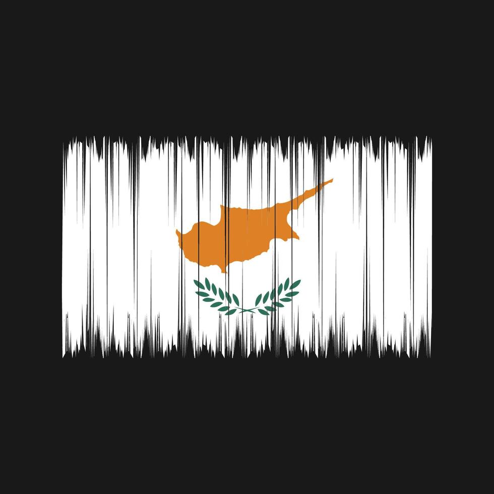 Cyprus Flag Brush. National Flag vector