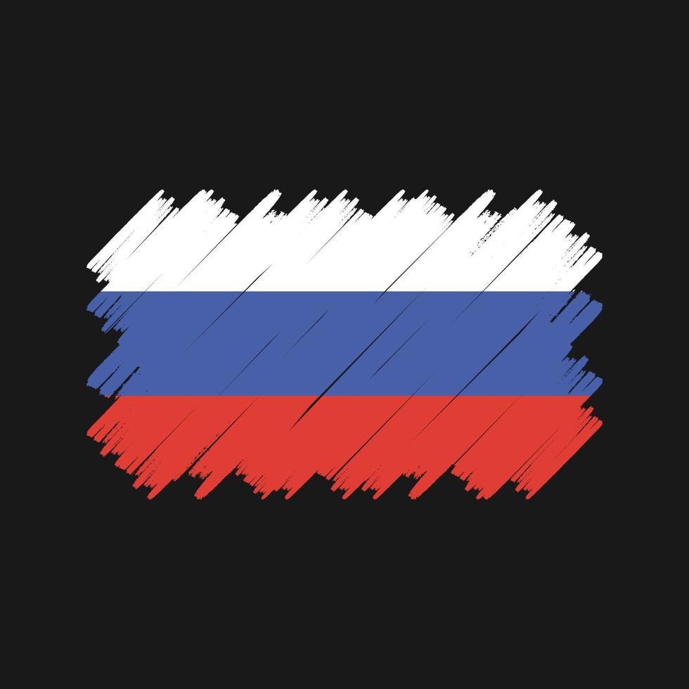 vector de pincel de bandera de rusia. bandera nacional