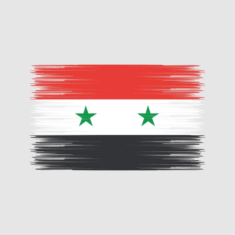 Syria Flag Brush. National Flag vector